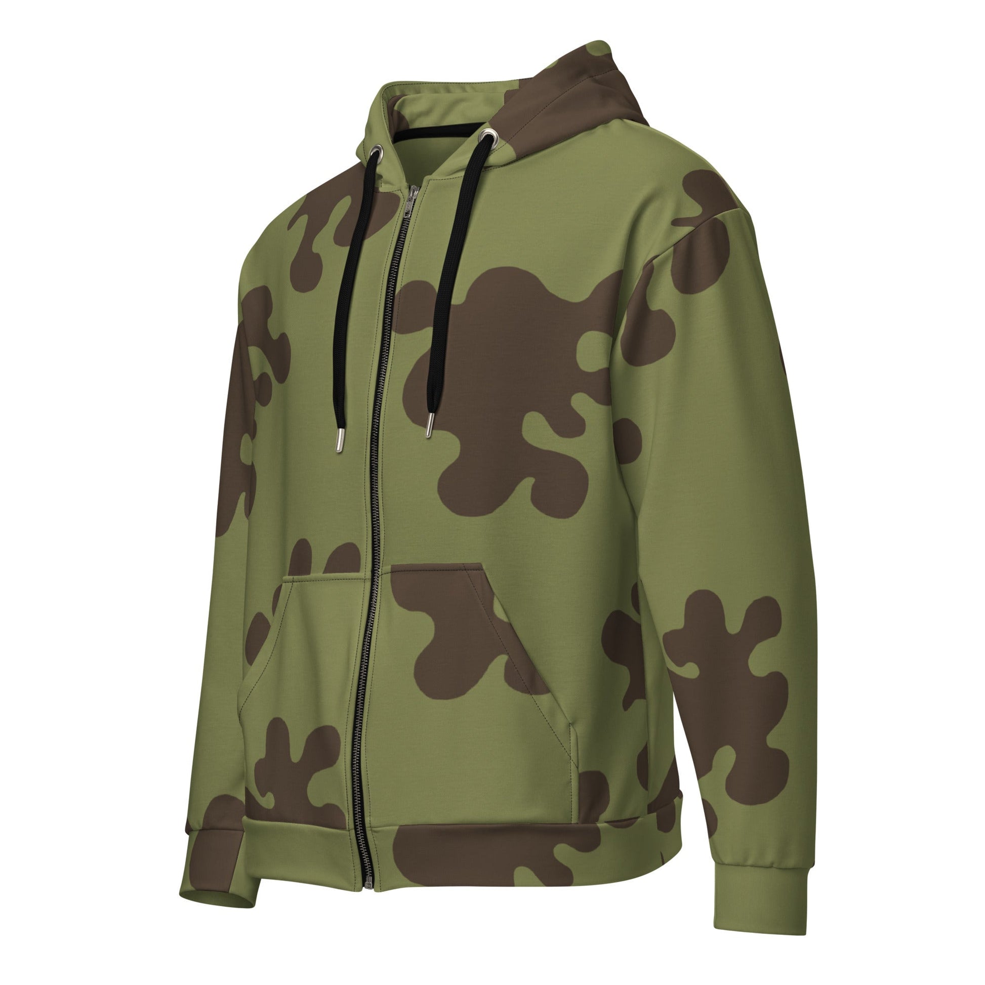 Russian Amoeba Green and Brown CAMO Unisex zip hoodie - Zip Hoodies