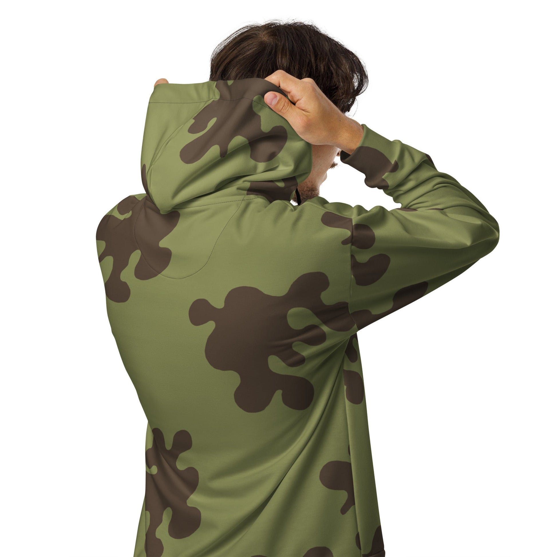 Russian Amoeba Green and Brown CAMO Unisex zip hoodie - Zip Hoodies