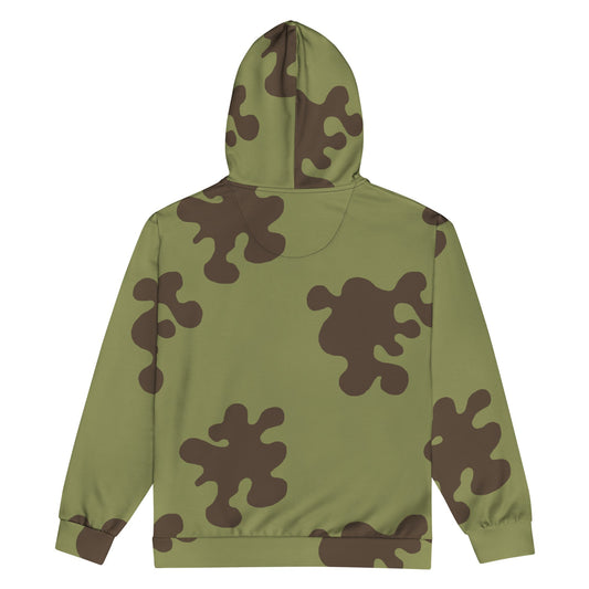 Russian Amoeba Green and Brown CAMO Unisex zip hoodie - Zip Hoodies