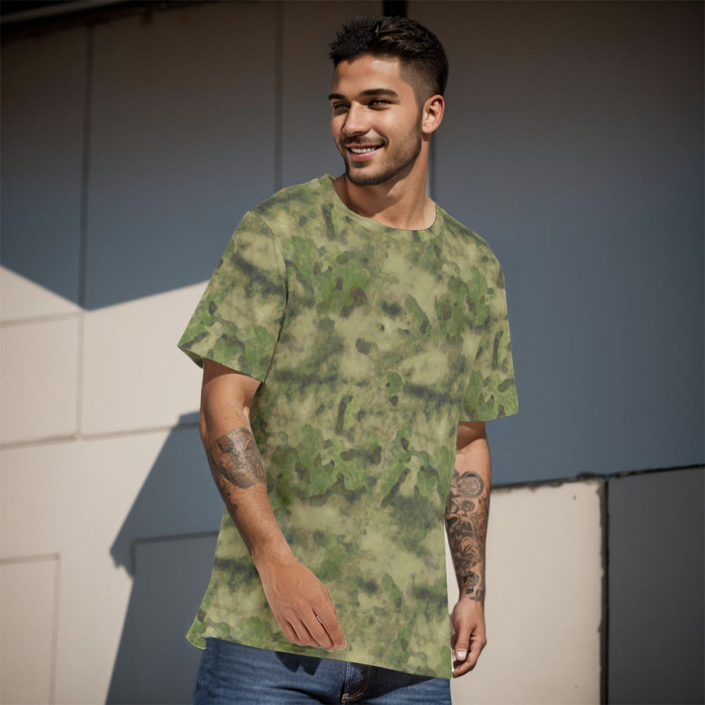 Russian Ataka (ATACS) Forest Green (FG) CAMO Men’s 100% Cotton T-Shirt - Mens