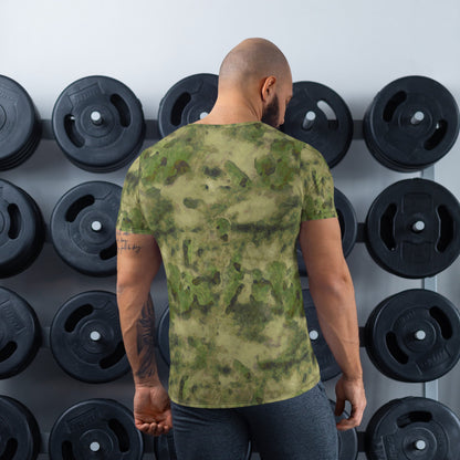 Russian Ataka (ATACS) Forest Green (FG) CAMO Men’s Athletic T-shirt - Mens T-Shirt