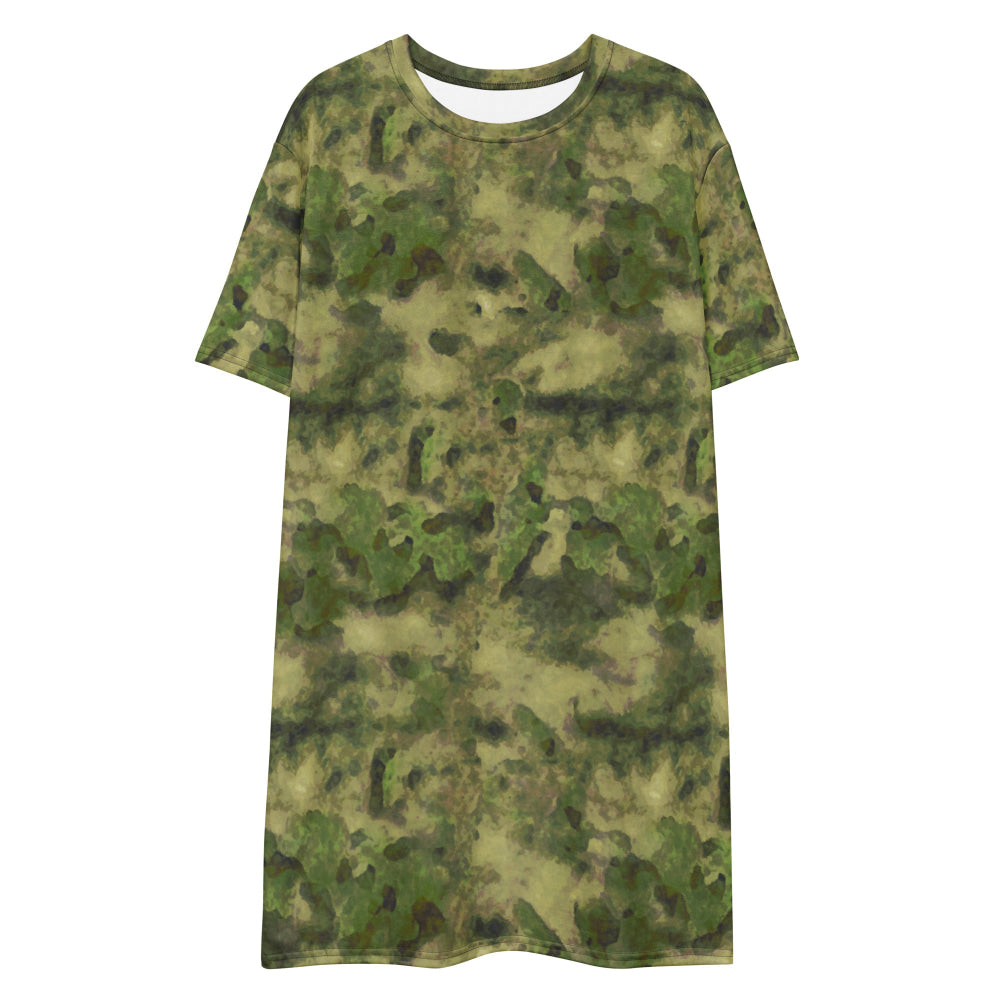 Russian Ataka (ATACS) Forest Green (FG) CAMO T-shirt dress - Womens T-Shirt Dress