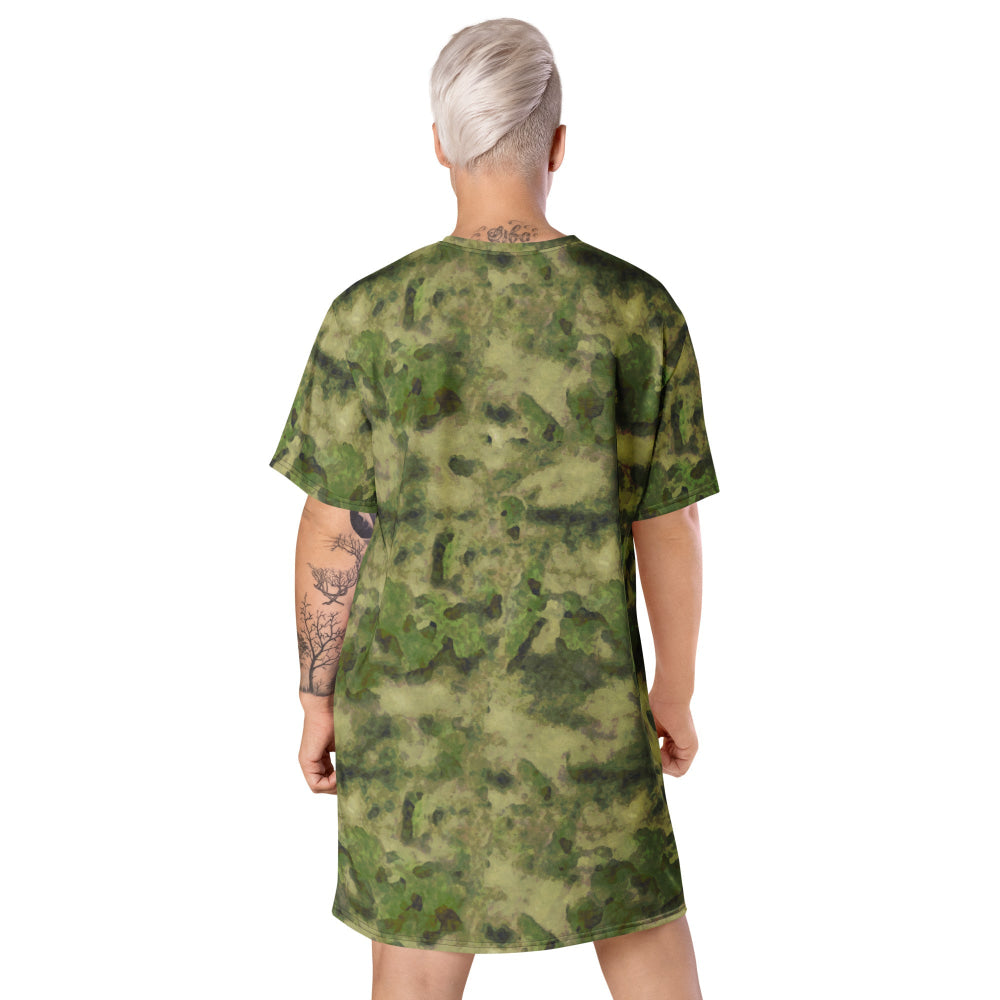 Russian Ataka (ATACS) Forest Green (FG) CAMO T-shirt dress - Womens T-Shirt Dress