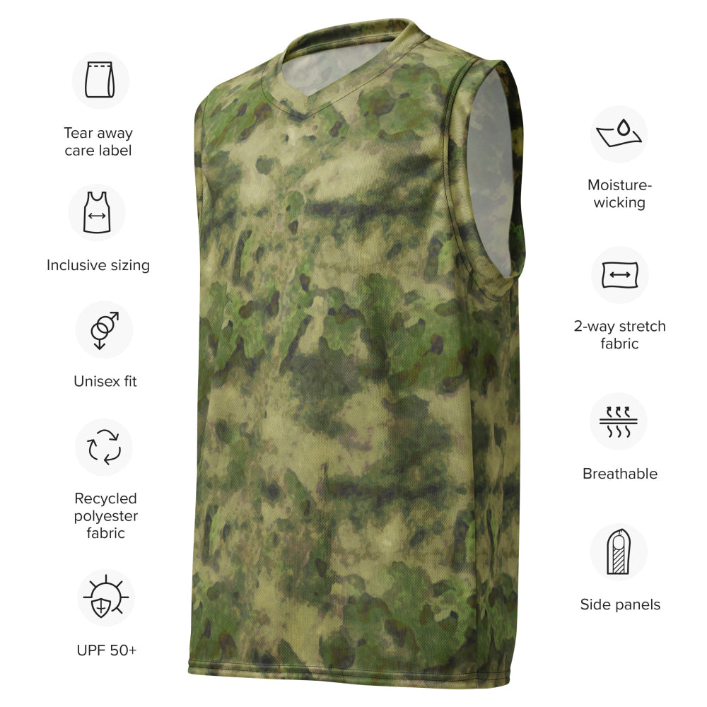 Russian Ataka (ATACS) Forest Green (FG) CAMO unisex basketball jersey - Unisex Basketball Jersey