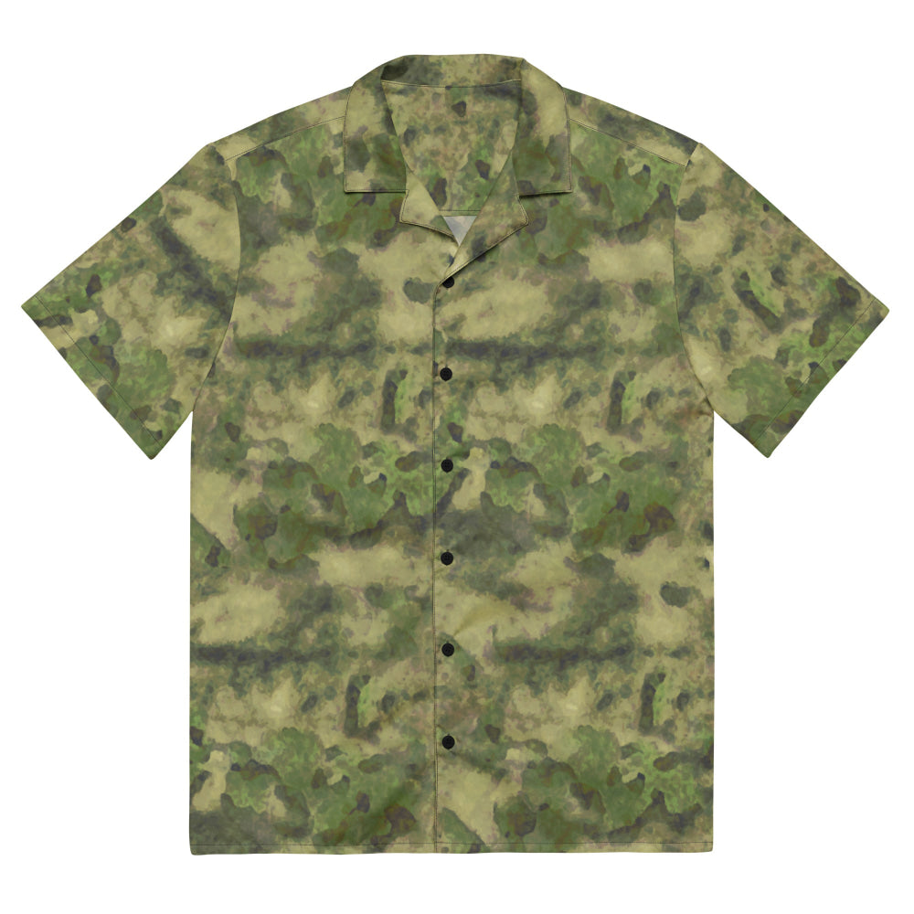 Russian Ataka (ATACS) Forest Green (FG) CAMO Unisex button shirt - 2XS - Button Shirt