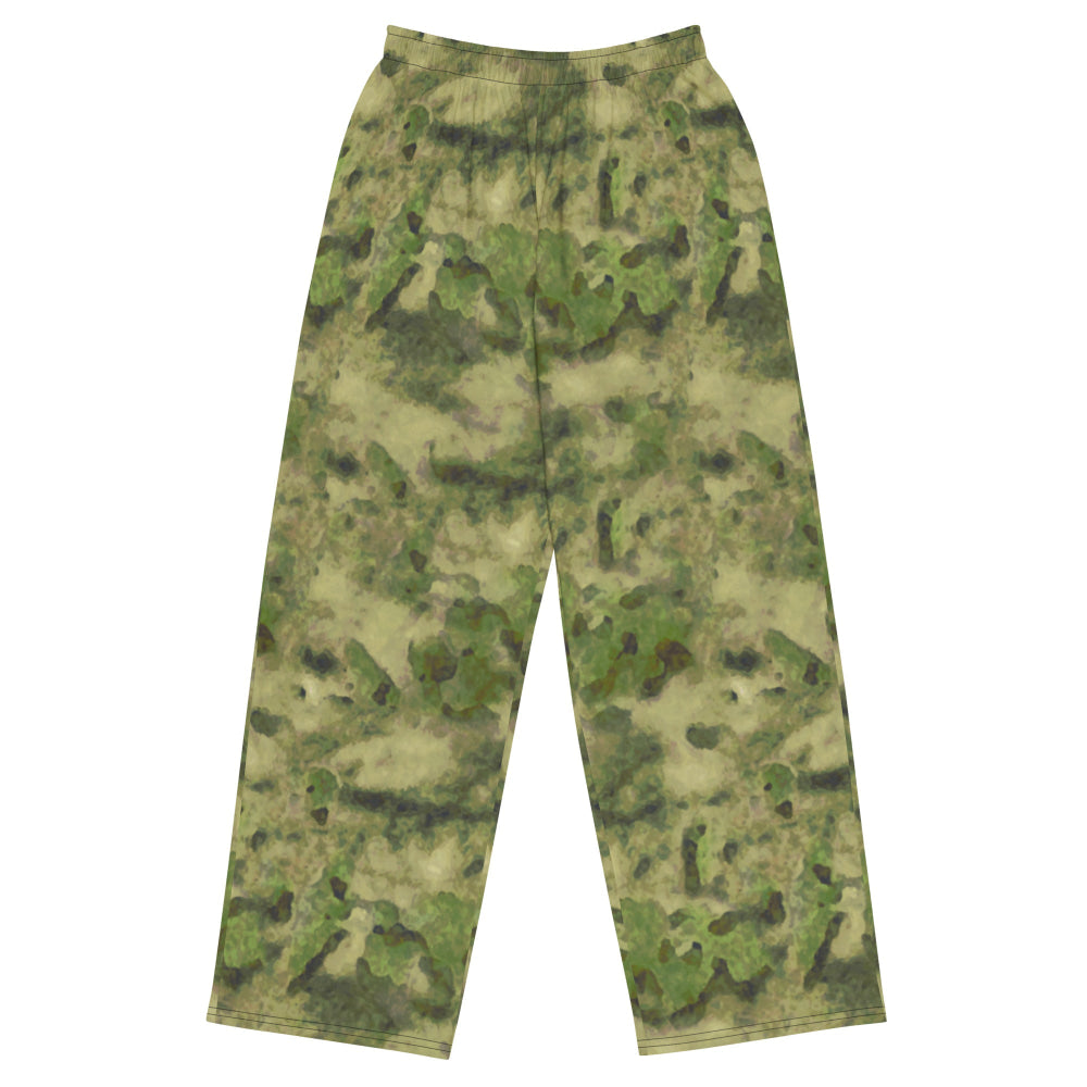 Russian Ataka (ATACS) Forest Green (FG) CAMO unisex wide-leg pants - 2XS - Unisex Wide-Leg Pants