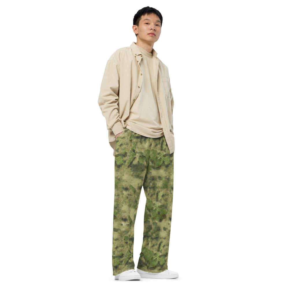 Russian Ataka (ATACS) Forest Green (FG) CAMO unisex wide-leg pants - Unisex Wide-Leg Pants