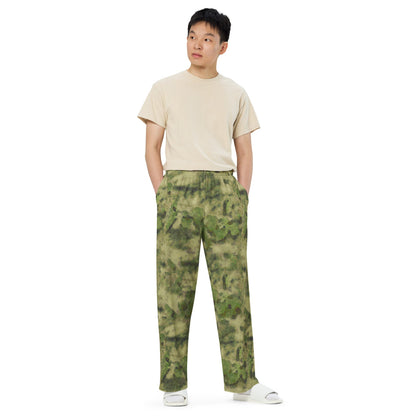 Russian Ataka (ATACS) Forest Green (FG) CAMO unisex wide-leg pants - Unisex Wide-Leg Pants