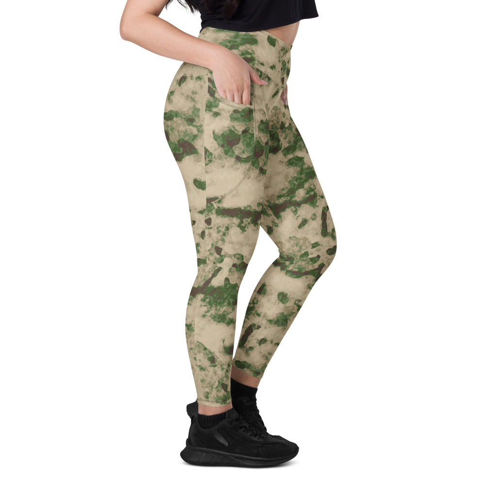 Russian Ataka (ATACS) Green Moss CAMO Leggings with pockets - Womens With Pockets