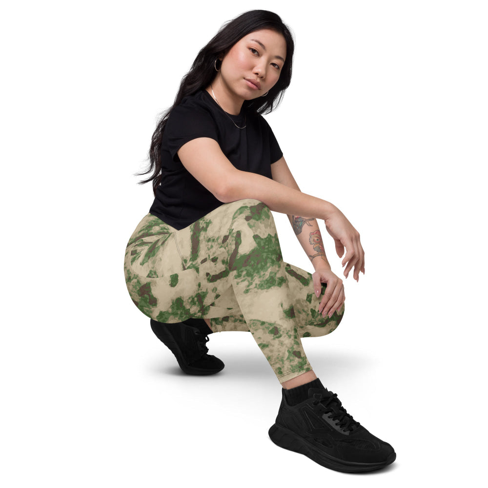 Russian Ataka (ATACS) Green Moss CAMO Leggings with pockets - Womens With Pockets