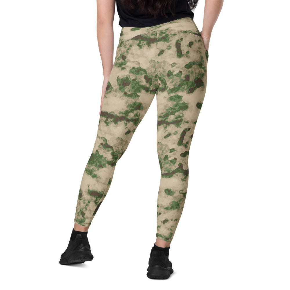 Russian Ataka (ATACS) Green Moss CAMO Leggings with pockets - Womens With Pockets