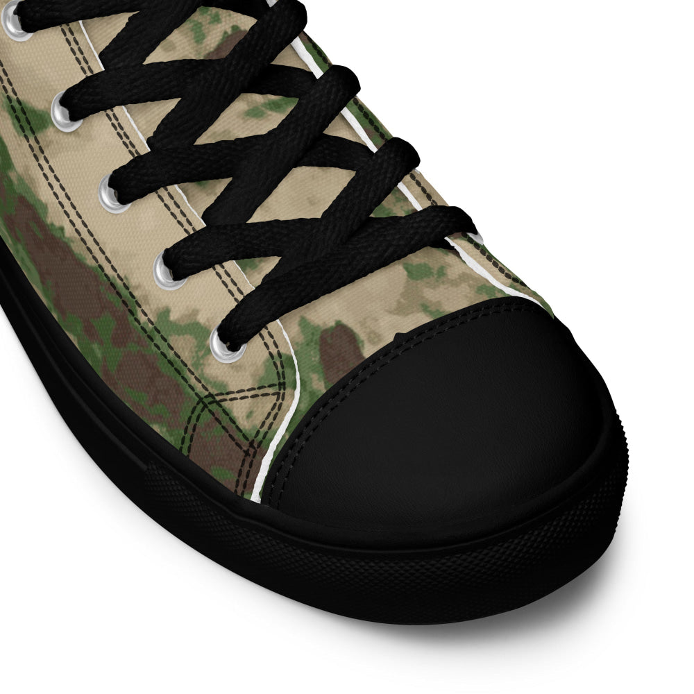 Russian Ataka (ATACS) Green Moss CAMO Men’s high top canvas shoes - Mens High Top Canvas Shoes