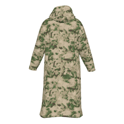 Russian Ataka (ATACS) Green Moss CAMO Men’s Sherpa Zip Up Long Coat - Mens