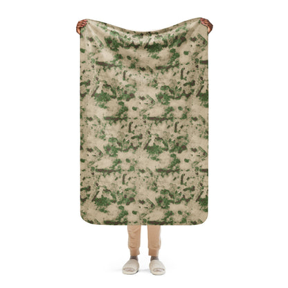 Russian Ataka (ATACS) Green Moss CAMO Sherpa blanket - 37″×57″ - Blanket