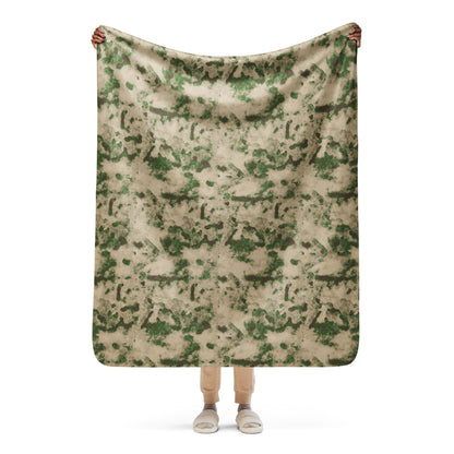 Russian Ataka (ATACS) Green Moss CAMO Sherpa blanket - 50″×60″ - Blanket