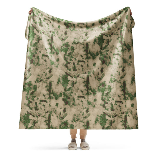 Russian Ataka (ATACS) Green Moss CAMO Sherpa blanket - 60″×80″ - Blanket