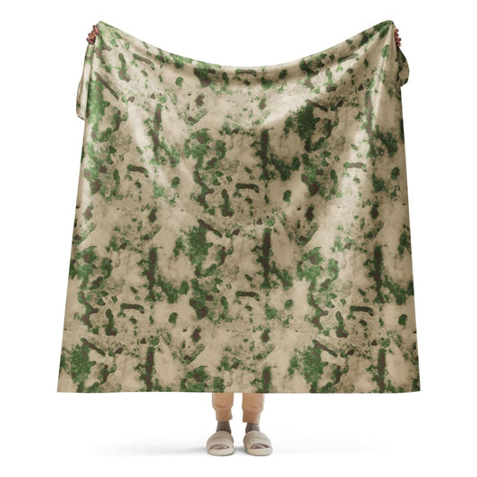 Russian Ataka (ATACS) Green Moss CAMO Sherpa blanket - 60″×80″