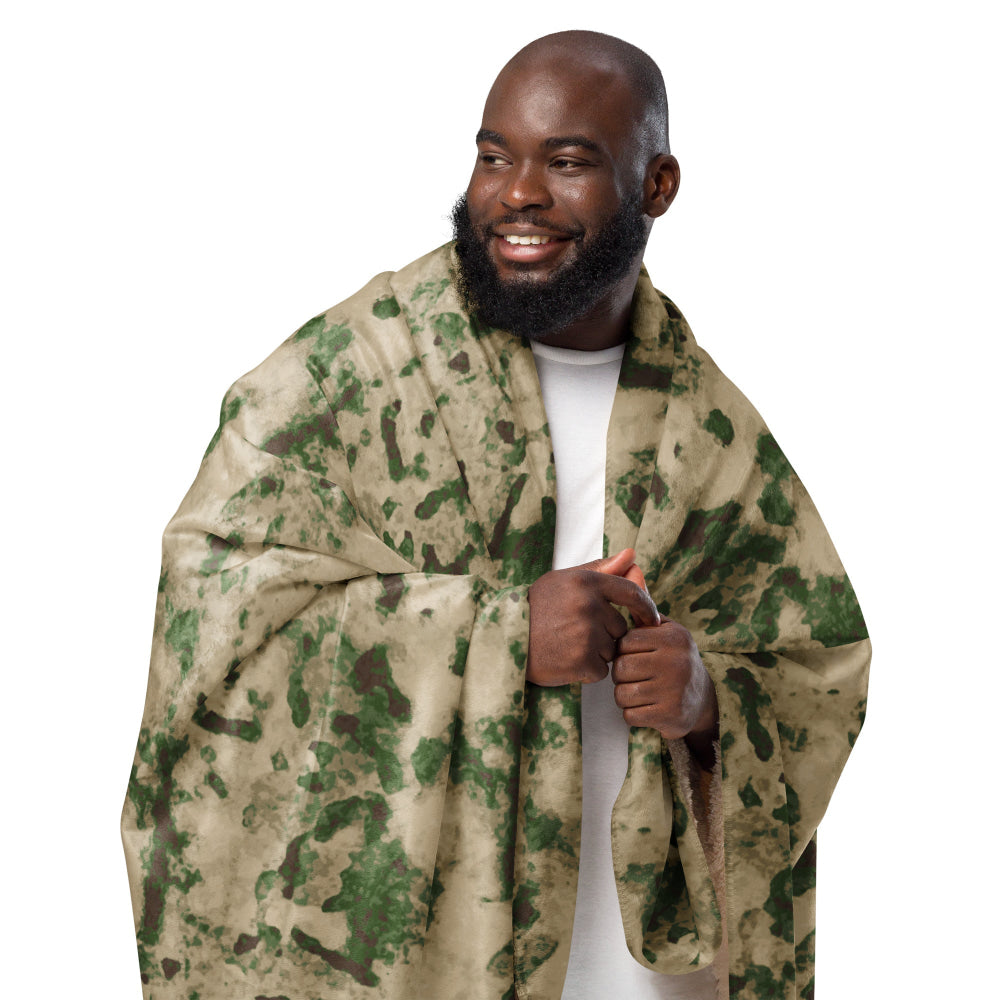 Russian Ataka (ATACS) Green Moss CAMO Sherpa blanket - Blanket