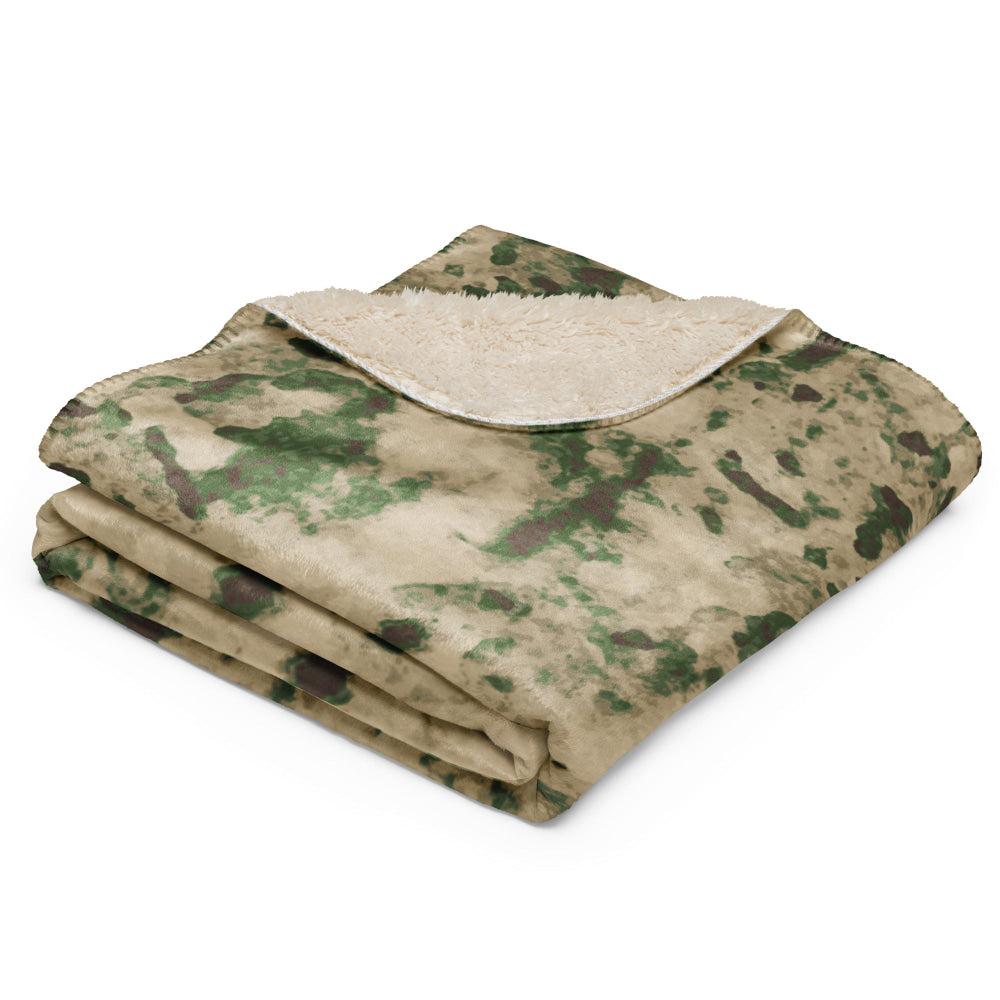 Russian Ataka (ATACS) Green Moss CAMO Sherpa blanket - Blanket