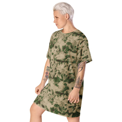 Russian Ataka (ATACS) Green Moss CAMO T-shirt dress - Womens T-Shirt Dress