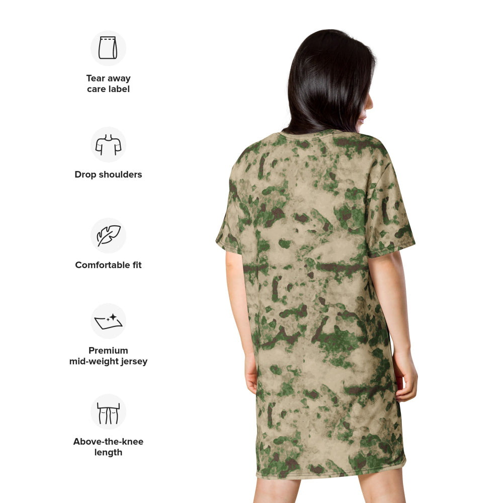 Russian Ataka (ATACS) Green Moss CAMO T-shirt dress - Womens T-Shirt Dress