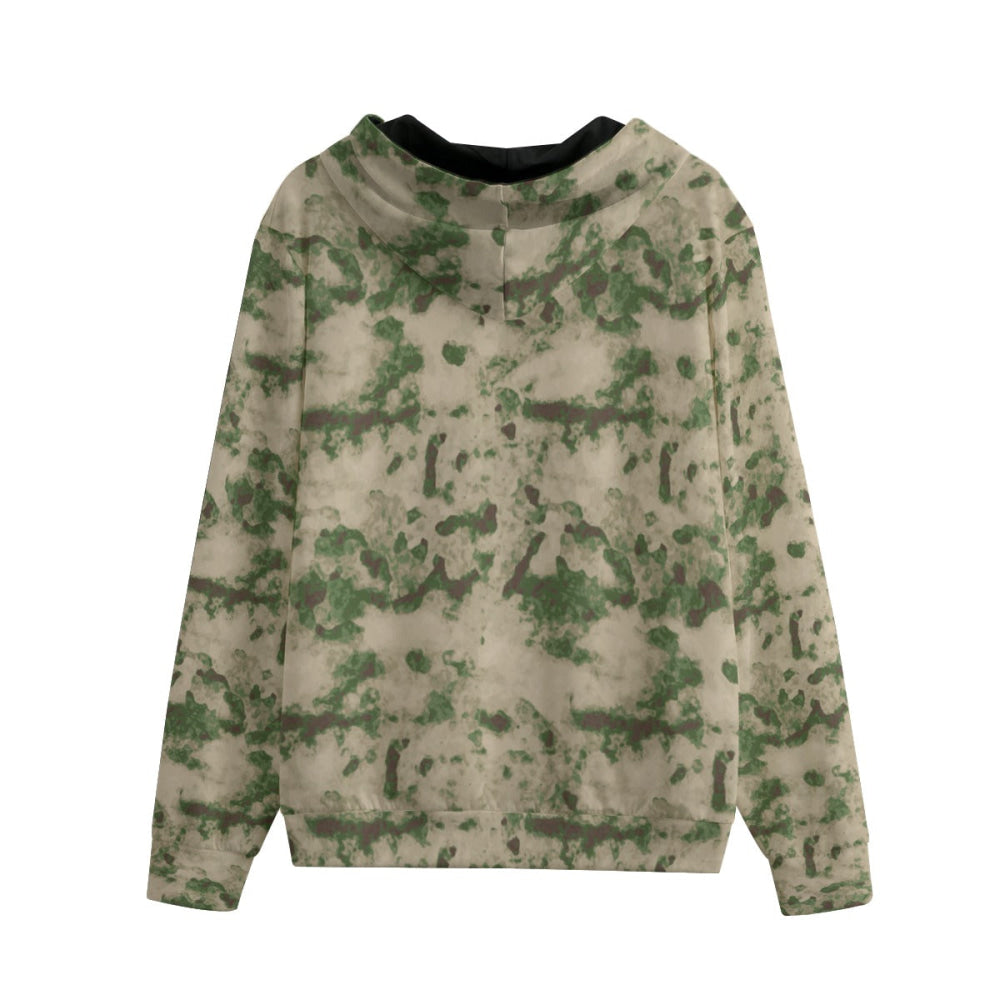 Russian Ataka (ATACS) Green Moss CAMO Unisex 100% Cotton Zip Hoodie