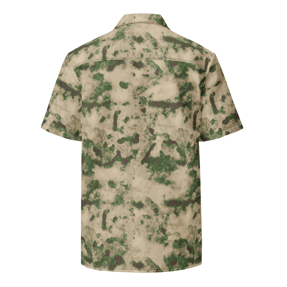 Russian Ataka (ATACS) Green Moss CAMO Unisex button shirt - Button Shirt