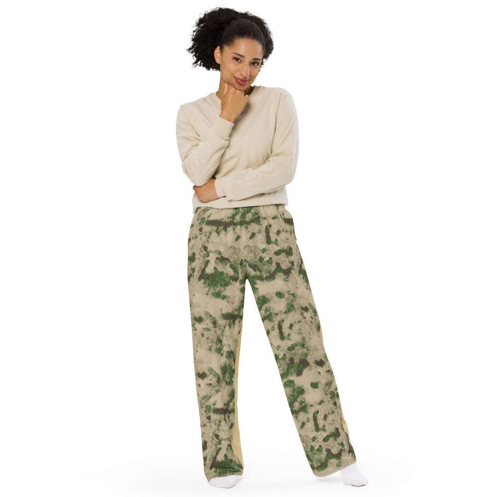 Russian Ataka (ATACS) Green Moss CAMO unisex wide-leg pants - Unisex Wide-Leg Pants