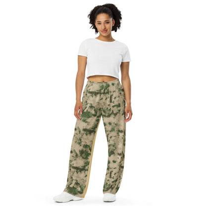 Russian Ataka (ATACS) Green Moss CAMO unisex wide-leg pants - Unisex Wide-Leg Pants