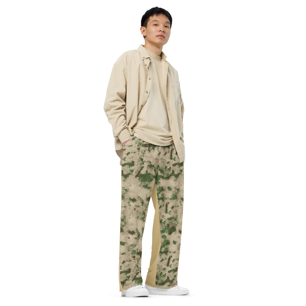 Russian Ataka (ATACS) Green Moss CAMO unisex wide-leg pants - Unisex Wide-Leg Pants