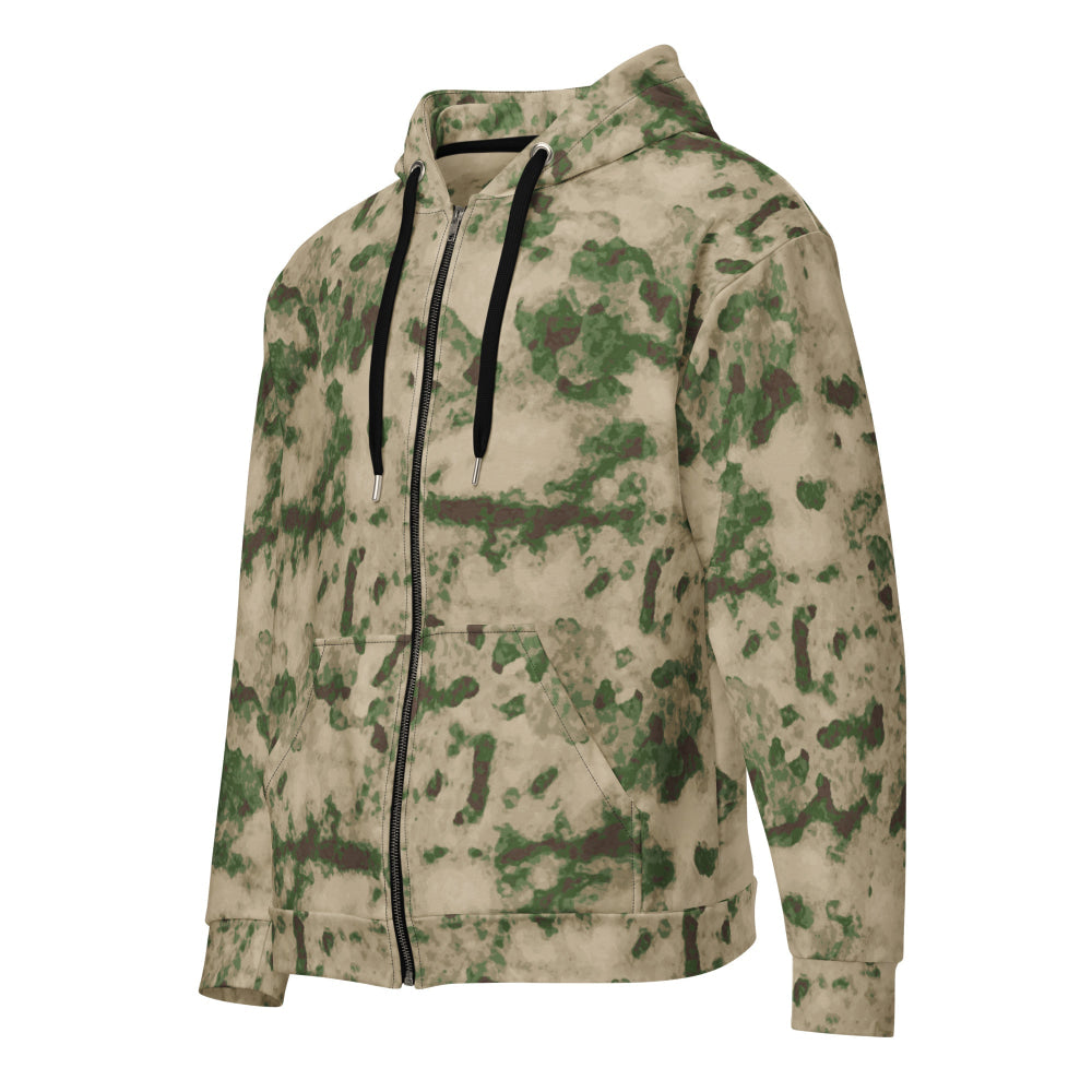 Russian Ataka (ATACS) Green Moss CAMO Unisex zip hoodie - 2XS - Zip Hoodie