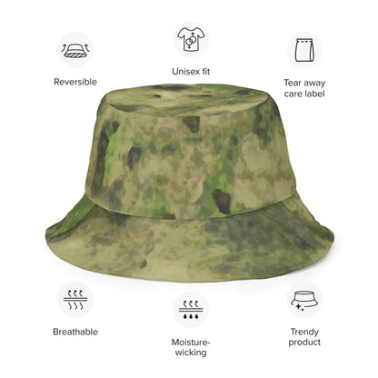 Russian Ataka (ATACS) Mossy Green CAMO Reversible bucket hat