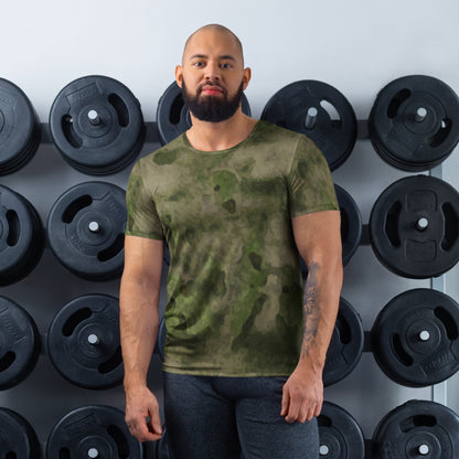 Russian Ataka FG (Green Moss) CAMO Mens Athletic T-Shirt - XS