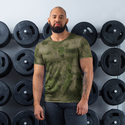 Russian Ataka FG (Green Moss) CAMO Mens Athletic T-Shirt - XS