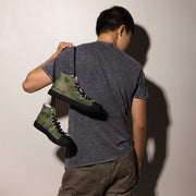 Ataka FG Green Moss Russian CAMO Mens High-Top Canvas Shoes