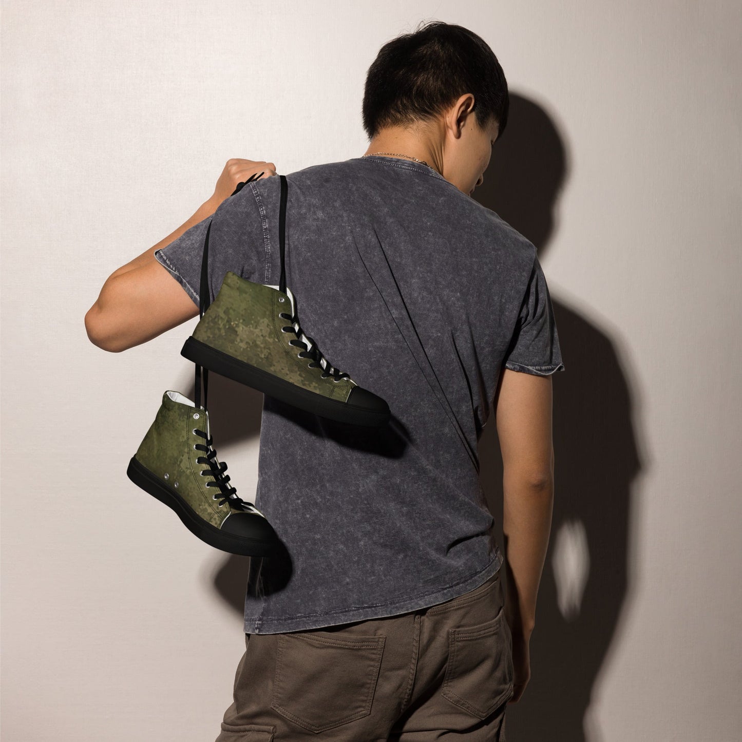 Russian Ataka FG (Green Moss) CAMO Mens High-Top Canvas Shoes