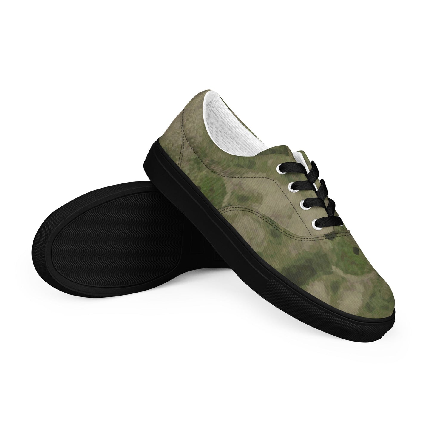 Russian Ataka FG (Green Moss) CAMO Mens Lace-Up Canvas Shoes - 5 - Lace-up