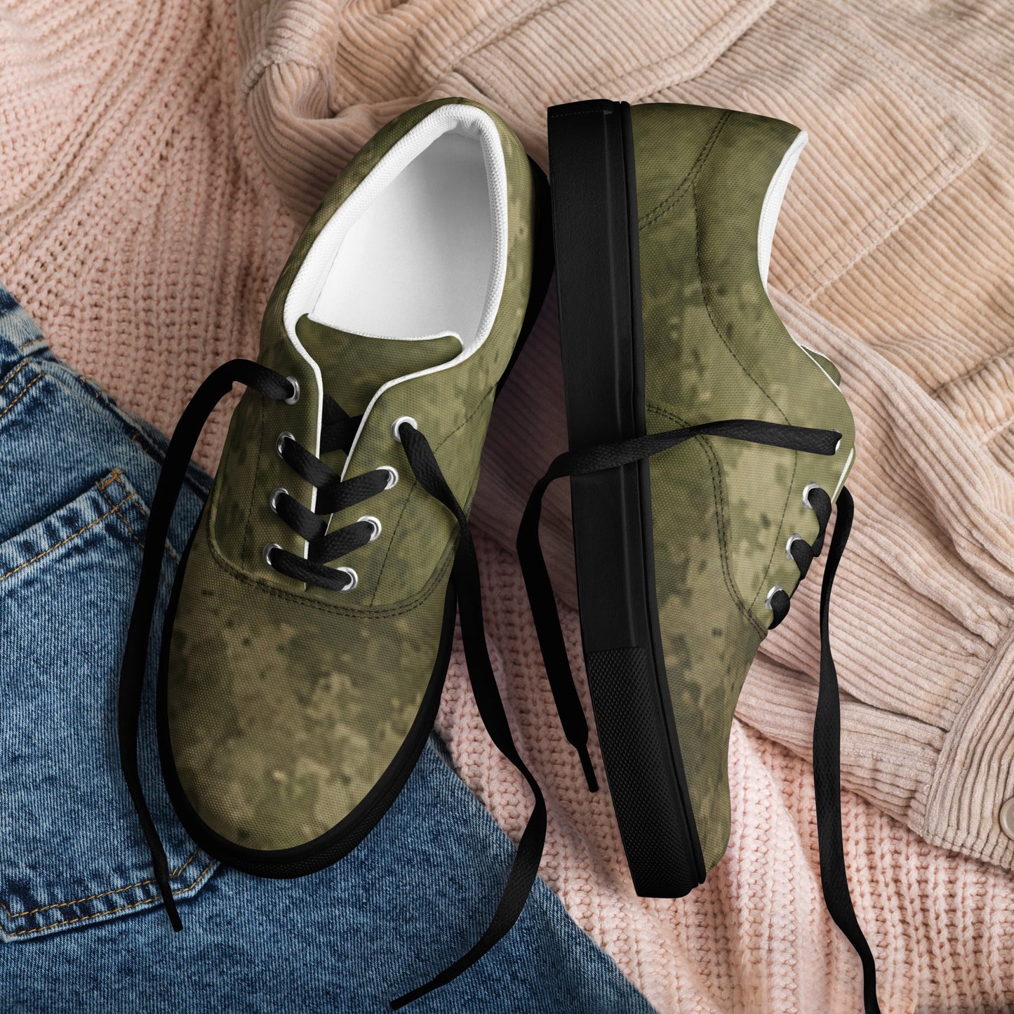 Moss Phantom CAMO Mens Lace-Up Canvas Shoes - Lace-up