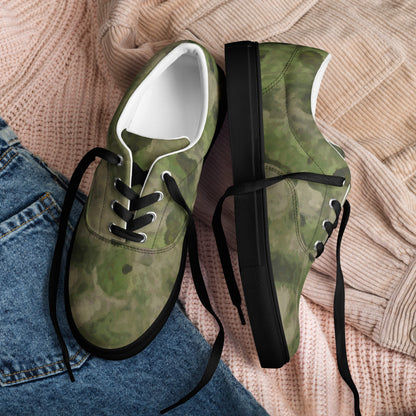 Russian Ataka FG (Green Moss) CAMO Mens Lace-Up Canvas Shoes - Lace-up