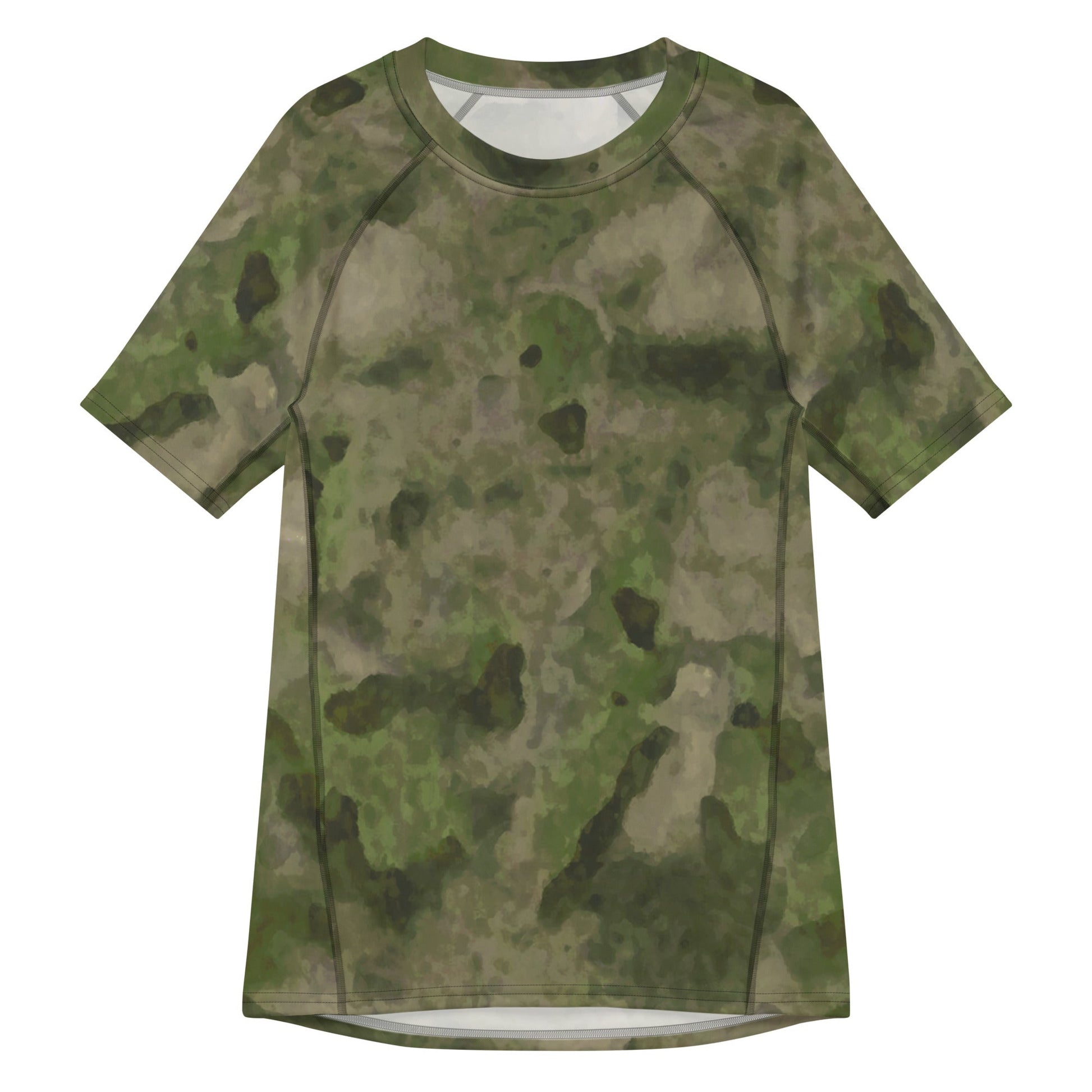 Russian Ataka FG (Green Moss) CAMO Mens Short-Sleeve Rash Guard - 2XS