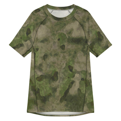 Russian Ataka FG (Green Moss) CAMO Mens Short-Sleeve Rash Guard - 2XS