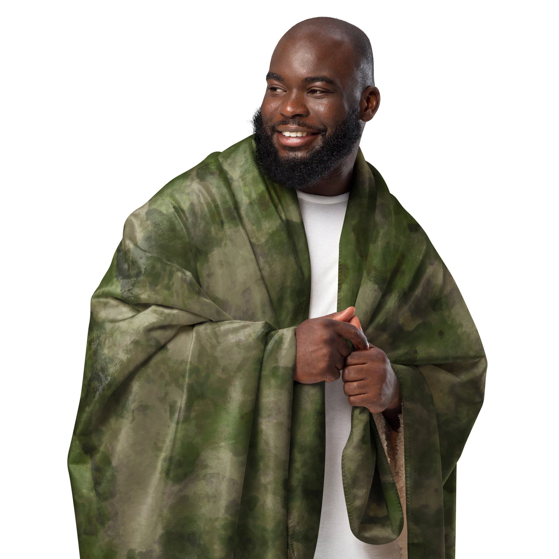 Russian Ataka FG (Green Moss) CAMO Sherpa Blanket