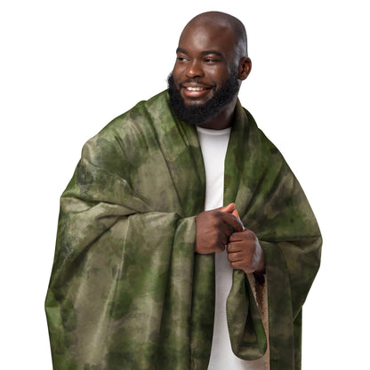 Russian Ataka FG (Green Moss) CAMO Sherpa Blanket