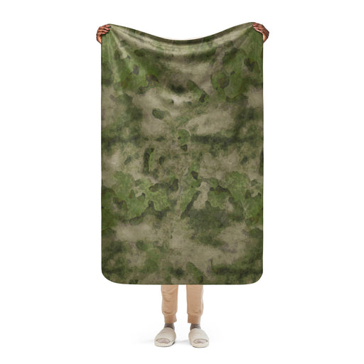 Ataka FG Green Moss Russian CAMO Sherpa Blanket - 37″×57″