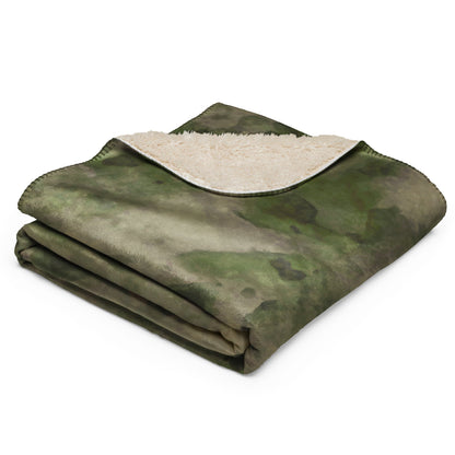 Russian Ataka FG (Green Moss) CAMO Sherpa Blanket