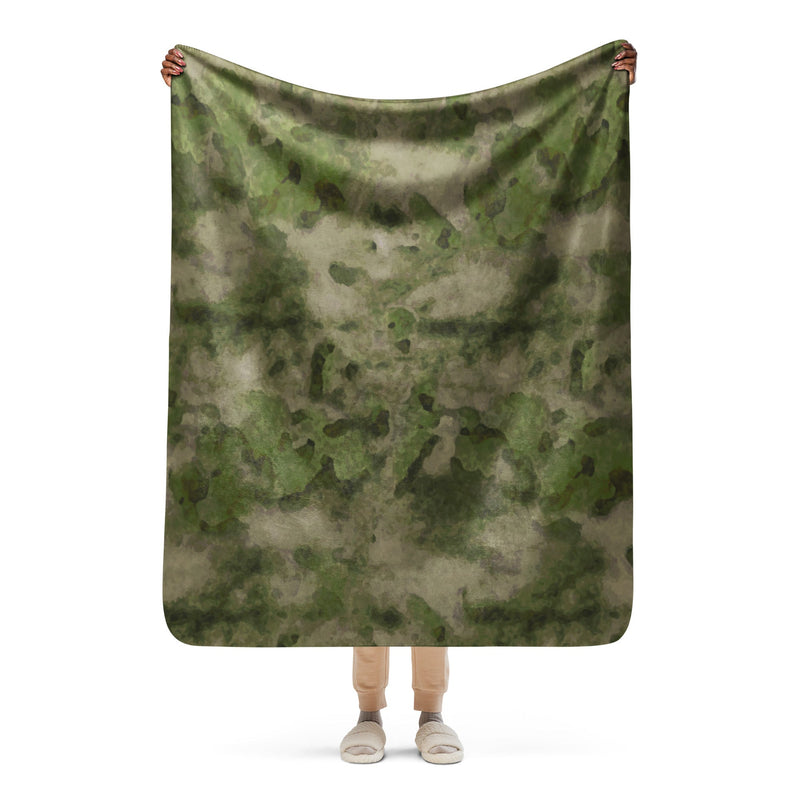 Ataka FG Green Moss Russian CAMO Sherpa Blanket - 50″×60″