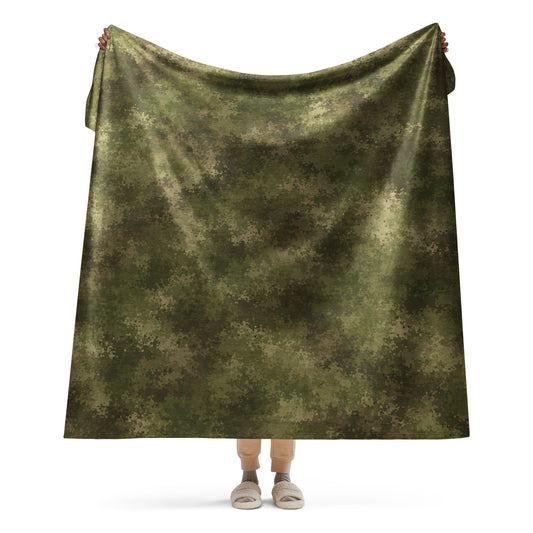 Russian Ataka FG (Green Moss) CAMO Sherpa Blanket - 60″×80″