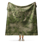 Ataka FG Green Moss Russian CAMO Sherpa Blanket - 60″×80″