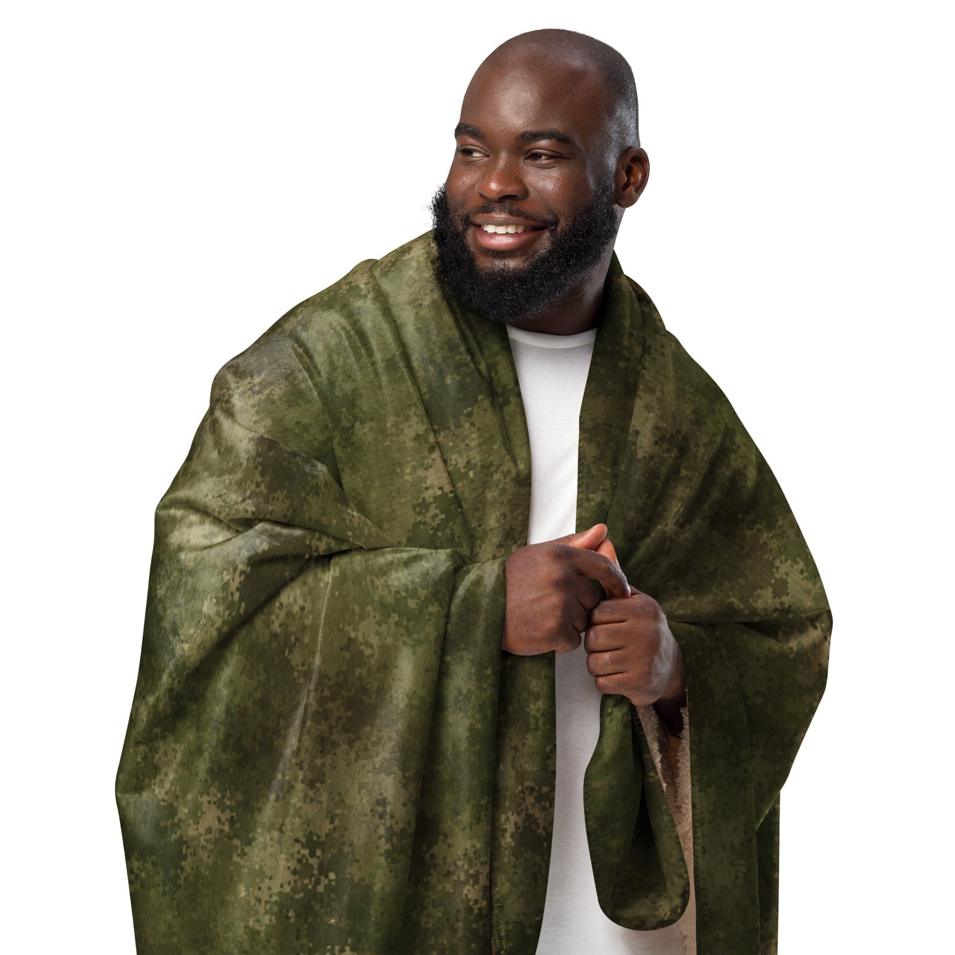Russian Ataka FG (Green Moss) CAMO Sherpa Blanket