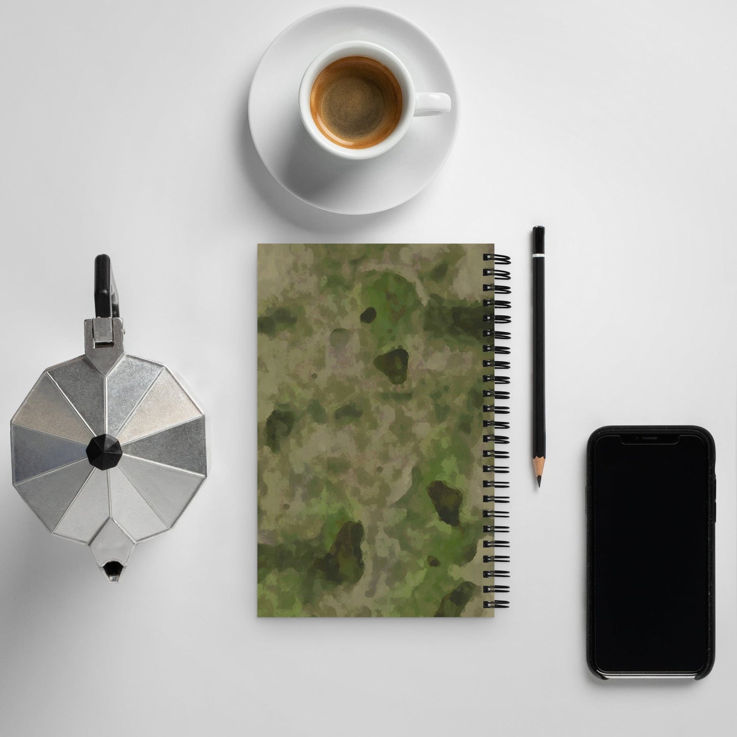 Russian Ataka FG (Green Moss) CAMO Spiral Notebook